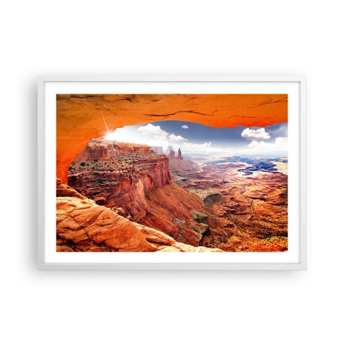 Poster in een witte lijst - Door de natuur zelf gebeeldhouwd - 70x50 cm