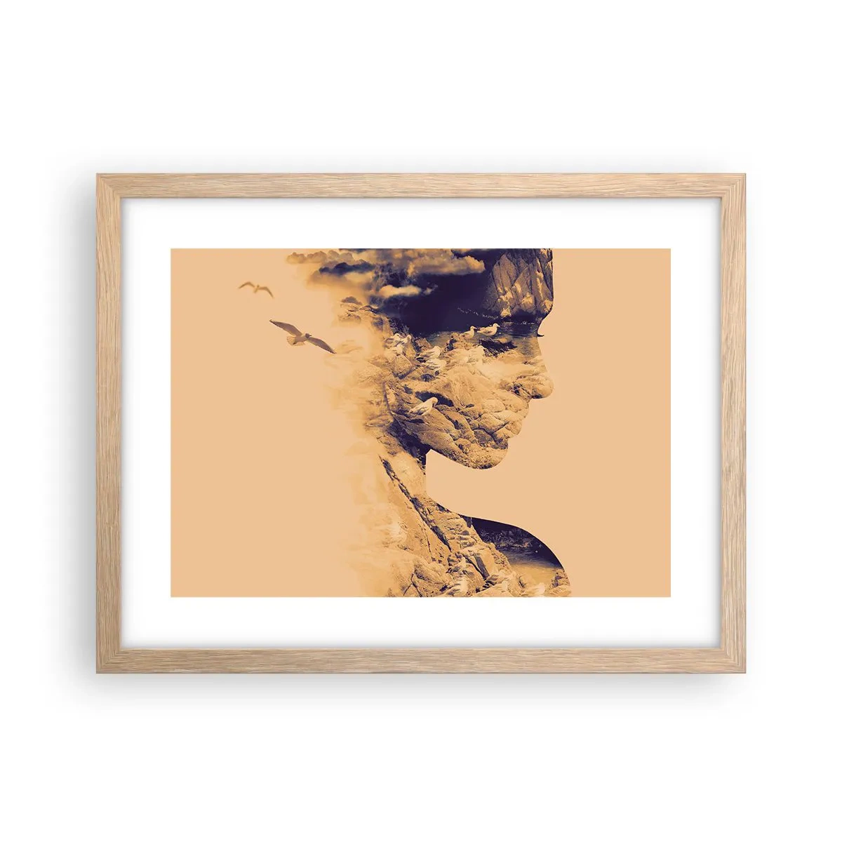 Een poster in een licht eiken lijst - Van nature mooi - 40x30 cm