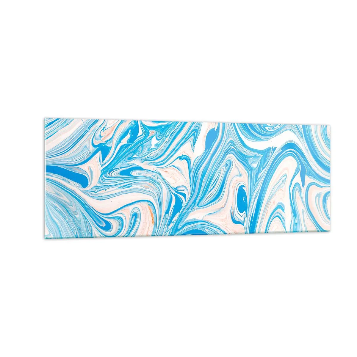 Schilderen op glas - Moeras in turkoois - 140x50 cm