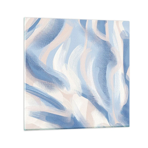 Schilderen op glas - Blauwe golven - 40x40 cm
