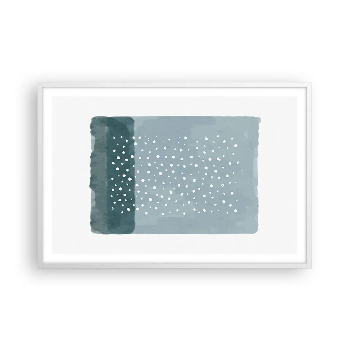 Poster in een witte lijst - Gegroeid op blauw - 91x61 cm