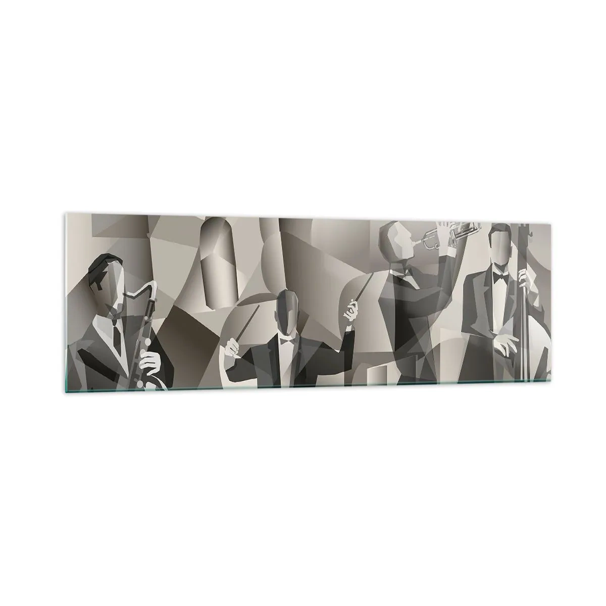 Schilderen op glas - In de ruimte van geluiden - 160x50 cm