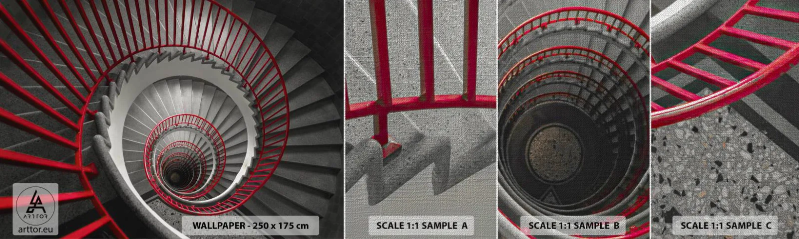 Fotobehang Monster Premium Canvas - Architectuur plezier - Architectuur, Trap, Industrieel - 100x30 cm