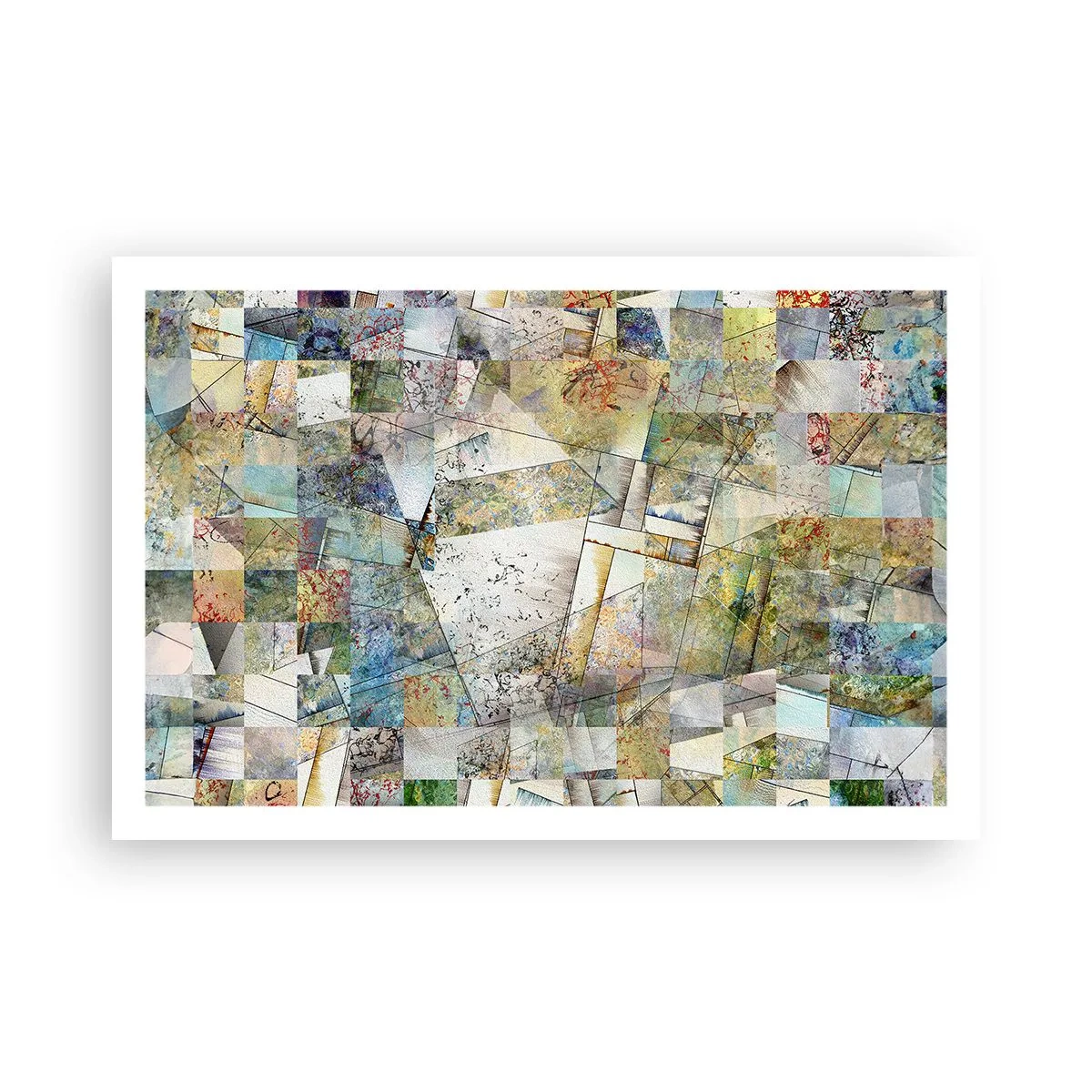 Poster - Geometrische schuifeling - 91x61 cm