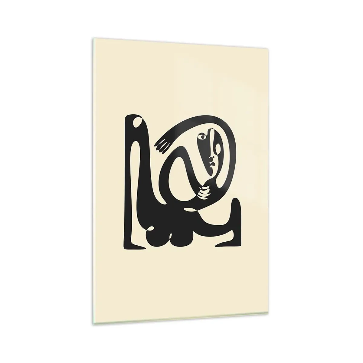 Schilderen op glas - Bijna Picasso - 80x120 cm