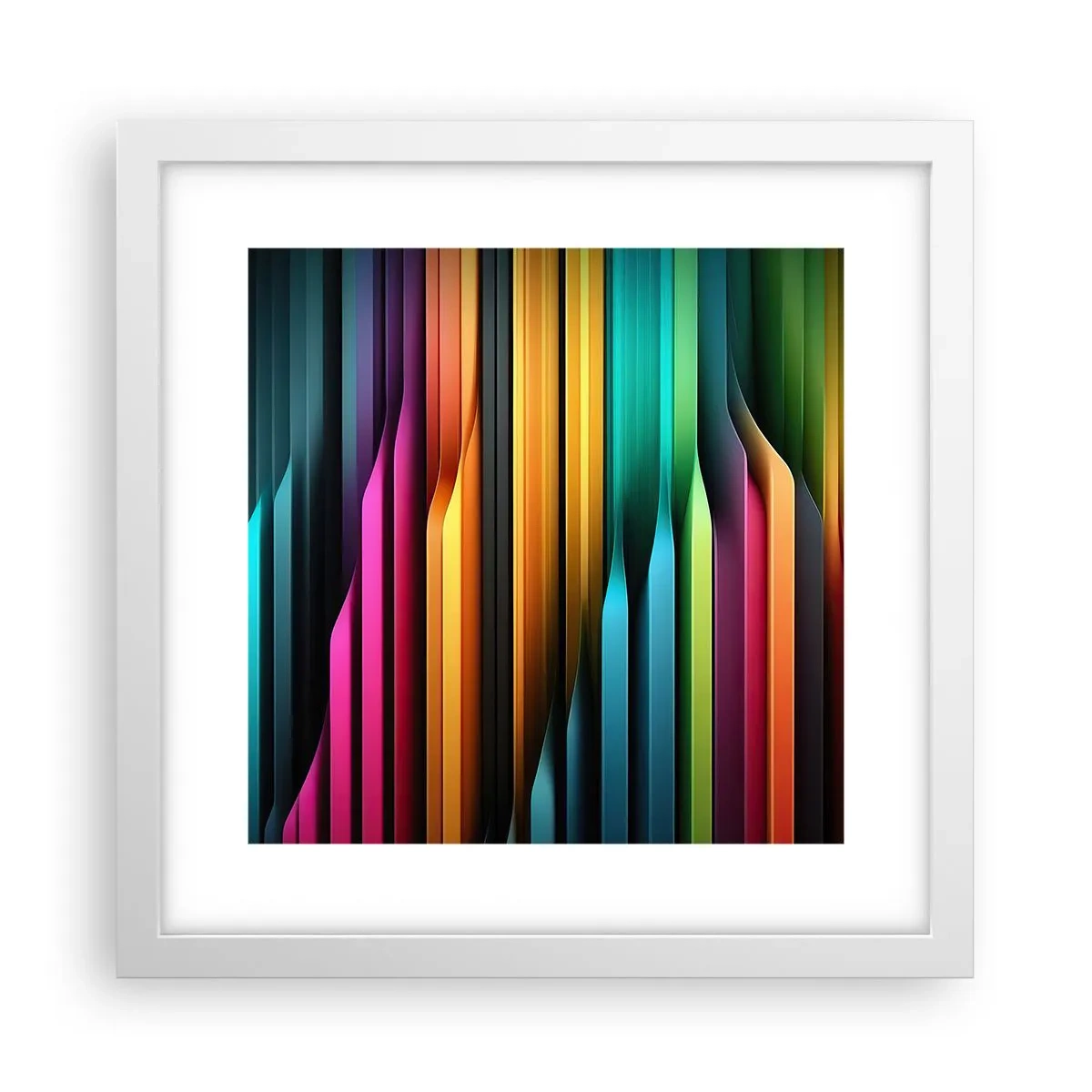 Poster in een witte lijst - Lichtorgel - 30x30 cm