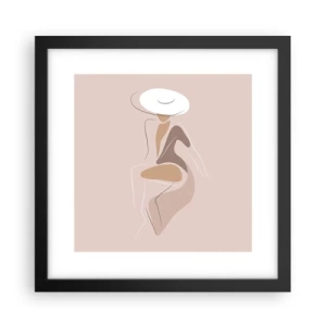 Poster in een zwarte lijst - Een dame zijn - 30x30 cm