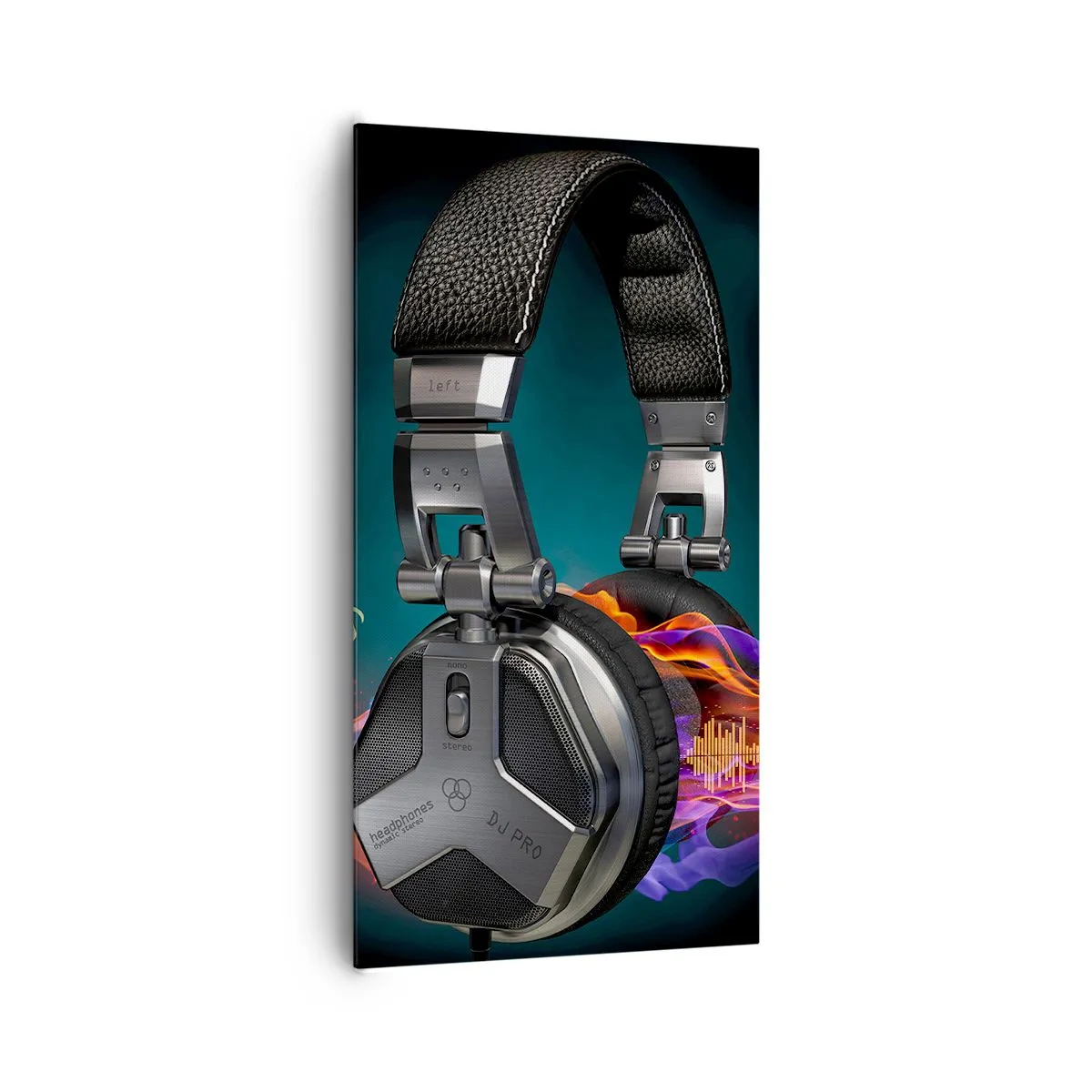 Schilderen op canvas - In vuur en vlam van muziek - 65x120 cm