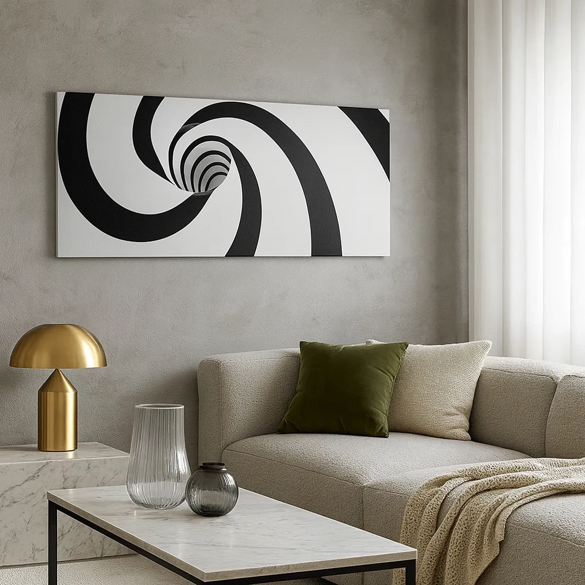 Schilderen op canvas - Toegeven aan de draaikolk? - 30x30 cm