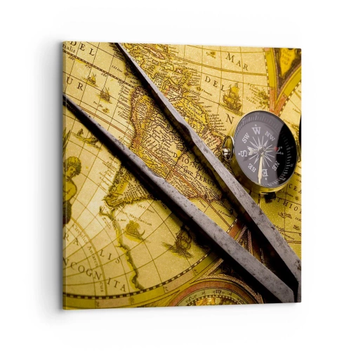 Schilderen op canvas - Waar zijn deze schatten? - 70x70 cm