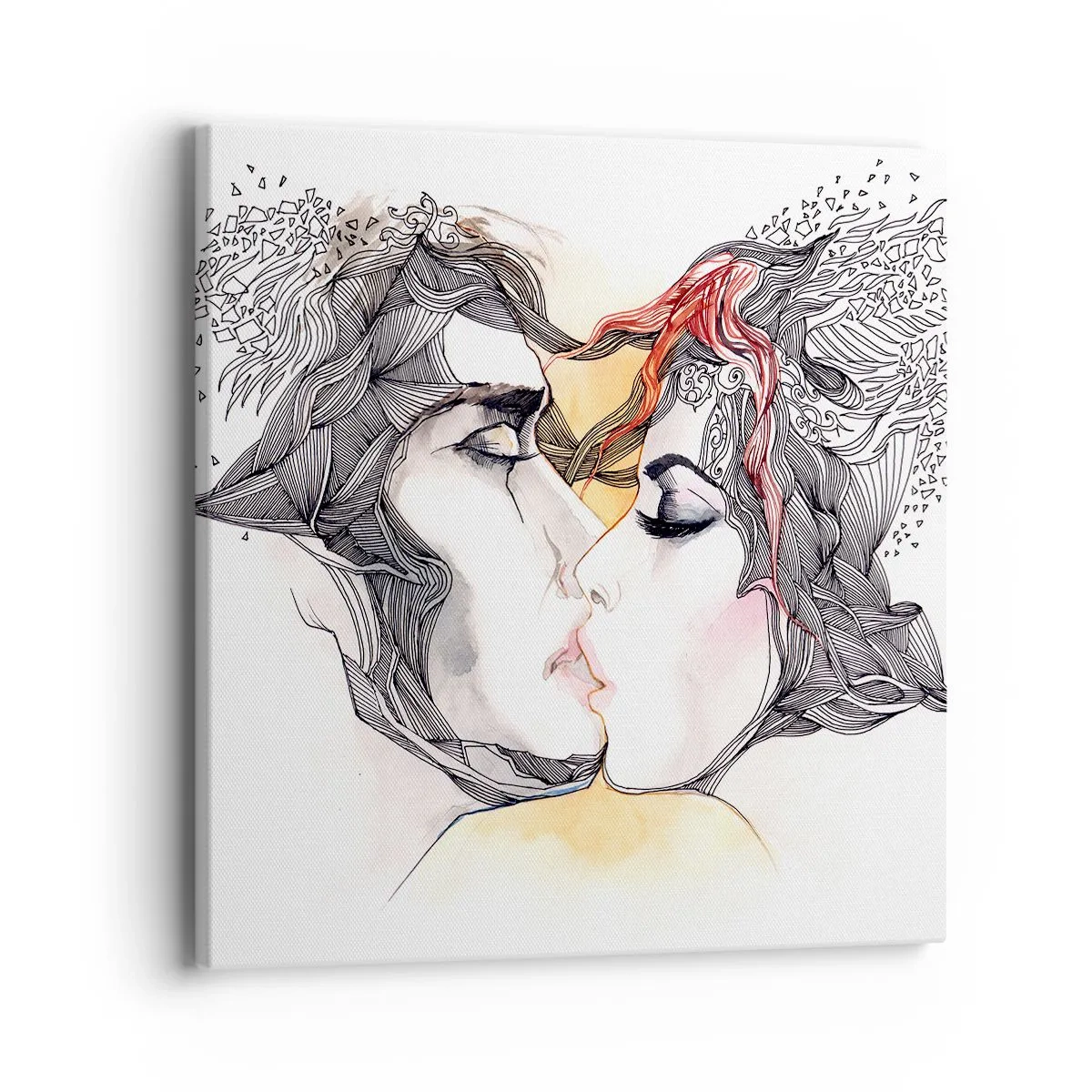 Schilderen op canvas - De wereld bestaat niet - 40x40 cm