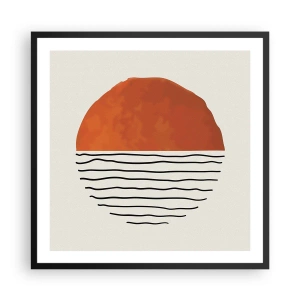 Poster in een zwarte lijst - In het Japanse klimaat - 60x60 cm