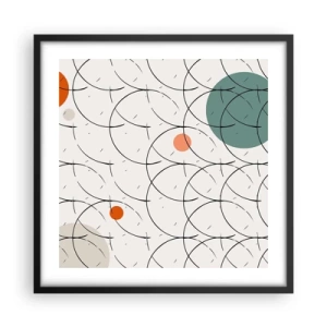 Poster in een zwarte lijst - In de pop-art-sfeer - 50x50 cm