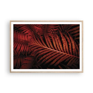 Een poster in een licht eiken lijst - De hitte van het leven - 100x70 cm