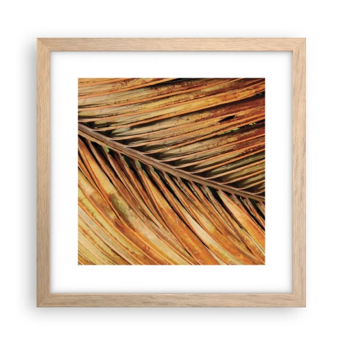 Een poster in een licht eiken lijst - Kokos goud - 30x30 cm