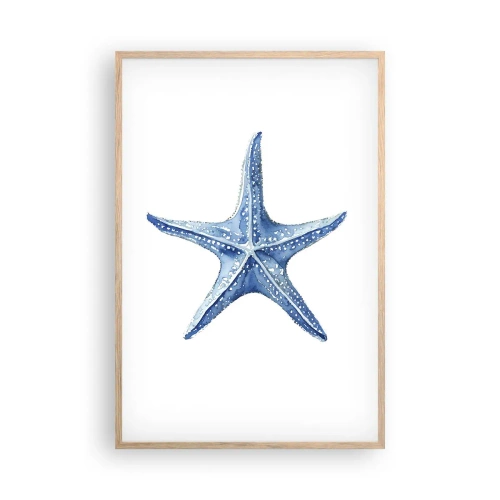 Een poster in een licht eiken lijst - Ster van de zee - 61x91 cm