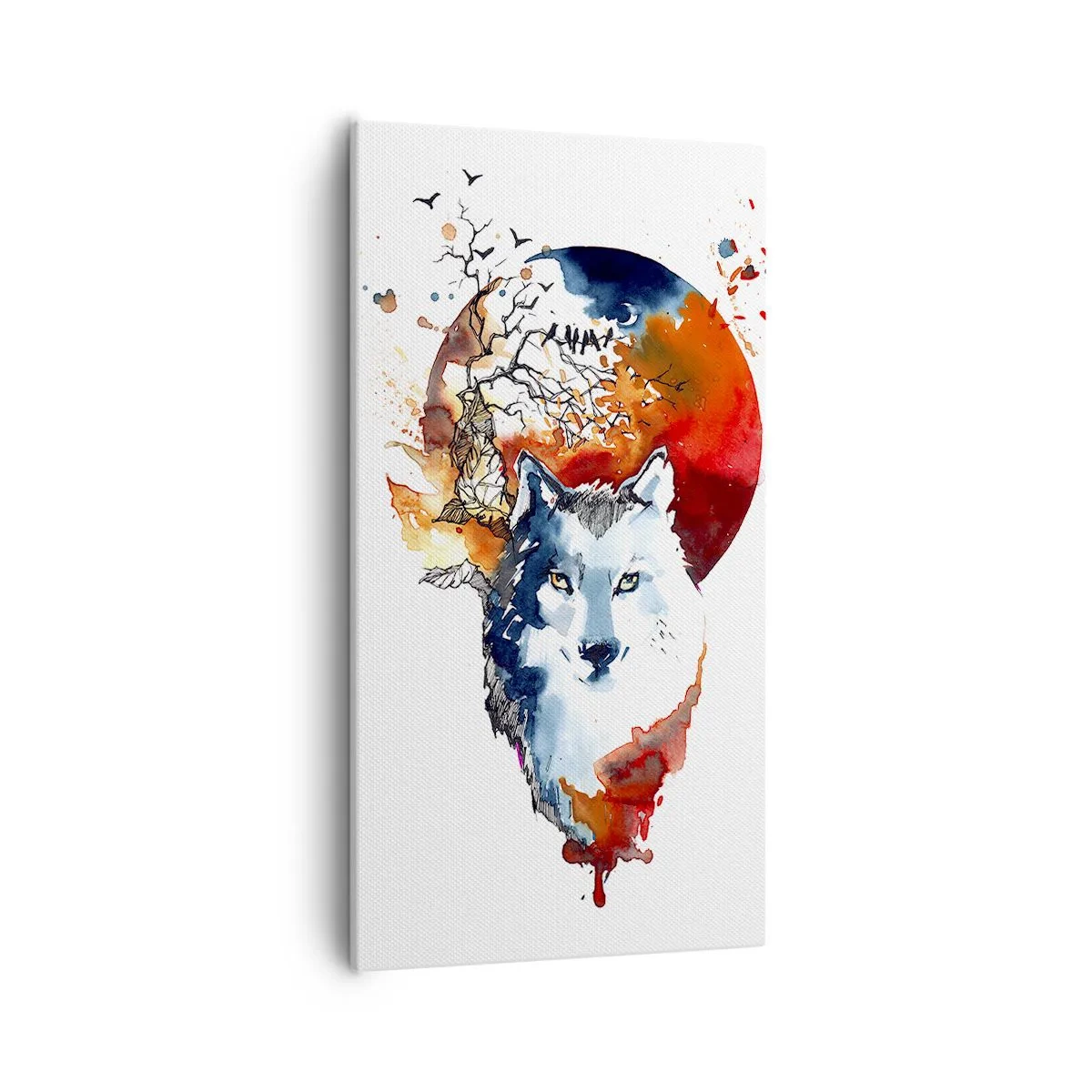 Schilderen op canvas - Neus aan neus met de nacht - 55x100 cm