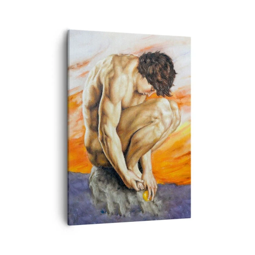 Schilderen op canvas - Ondergedompeld in zichzelf - 50x70 cm