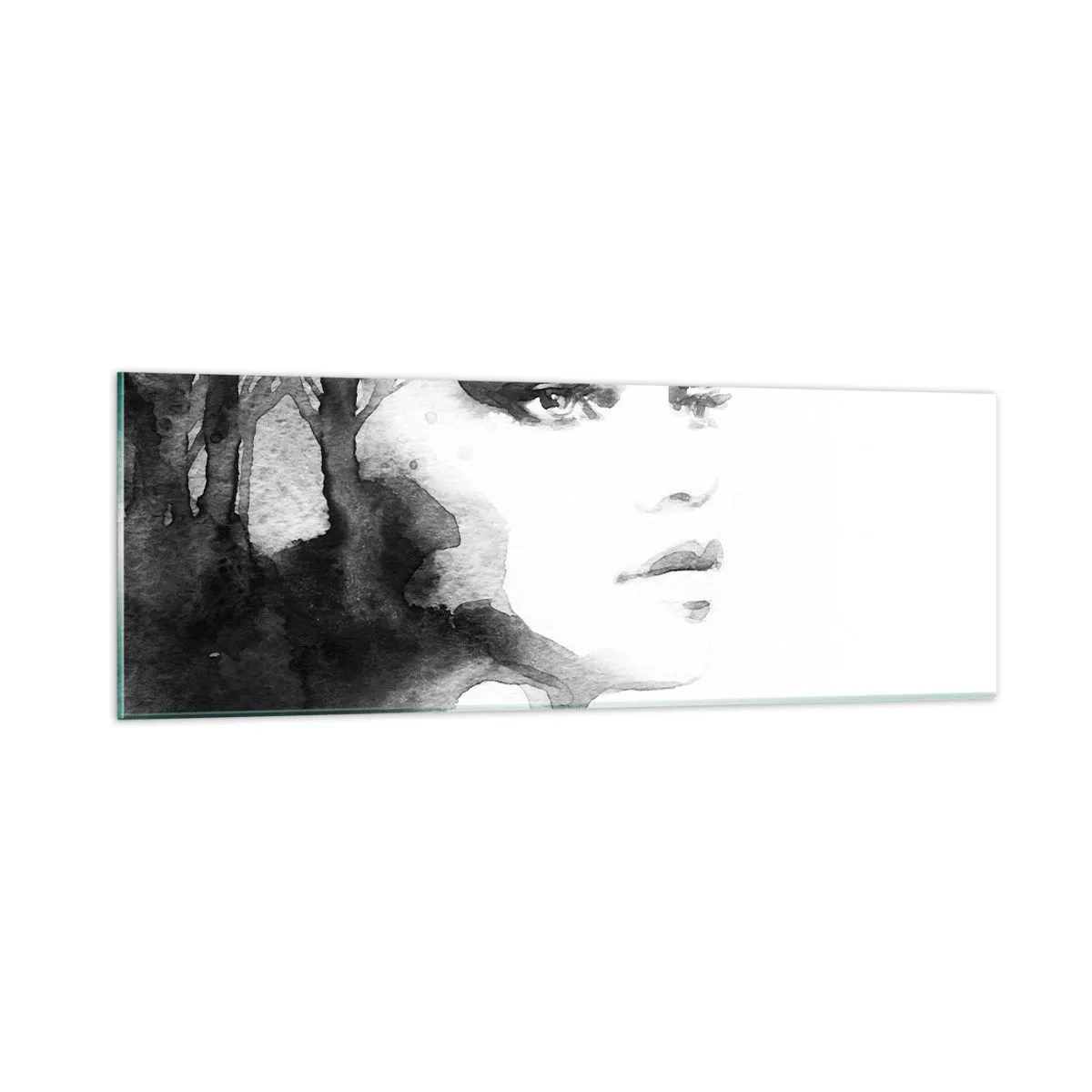 Schilderen op glas - Gemaakt van mysterie en mist - 90x30 cm