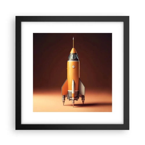 Poster in een zwarte lijst - Het begint met een droom - 30x30 cm