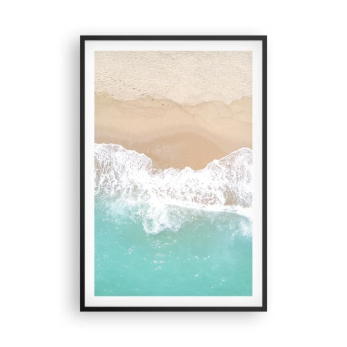 Poster in een zwarte lijst - Een strelende aanraking - 61x91 cm