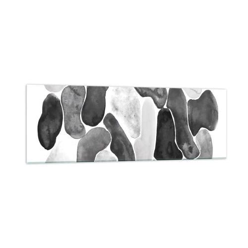 Schilderen op glas - Rotsachtige abstractie - 90x30 cm
