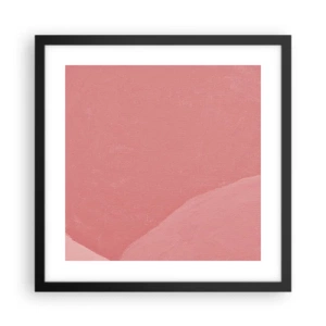 Poster in een zwarte lijst - Organische compositie in roze - 40x40 cm