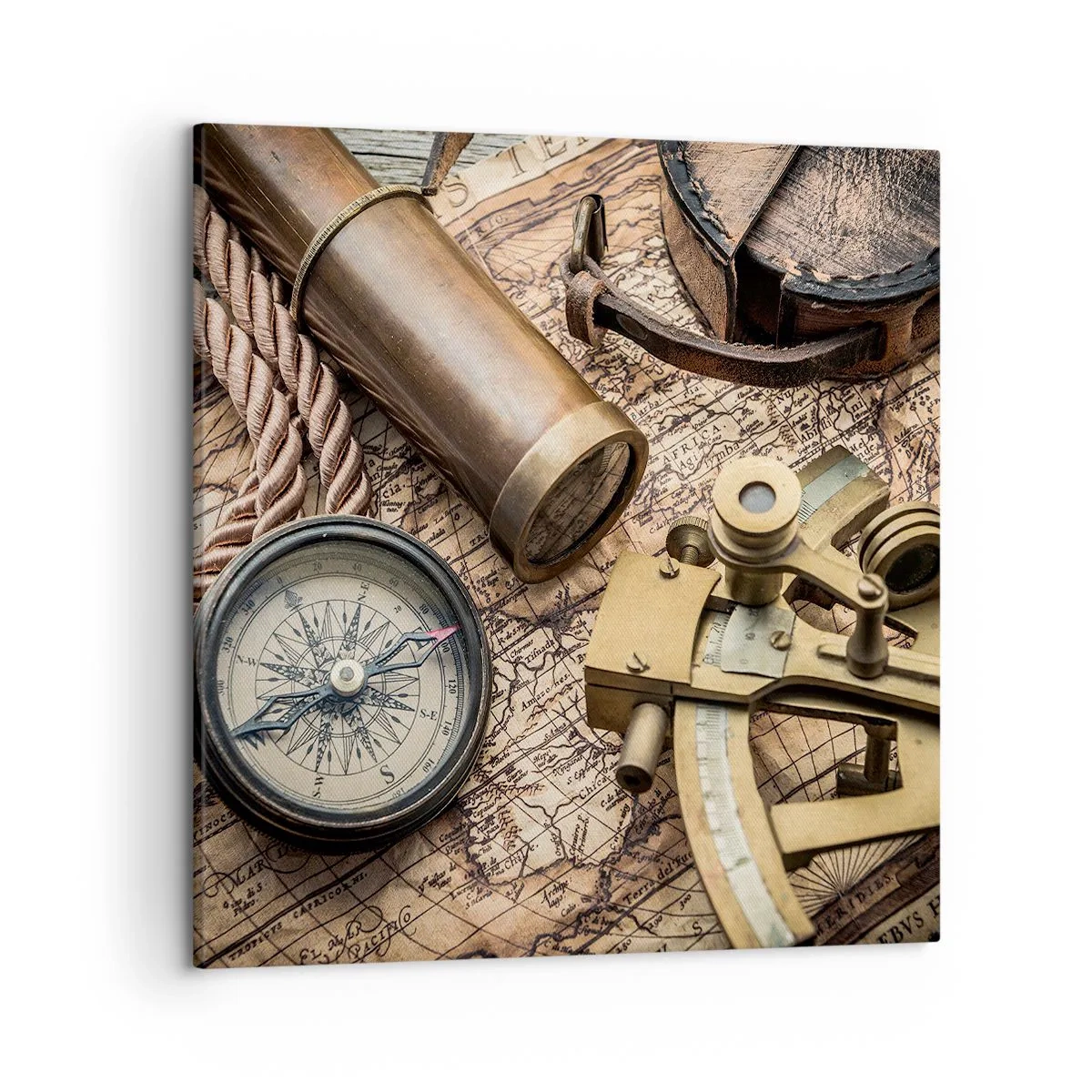 Schilderen op canvas - Zet koers - 50x50 cm