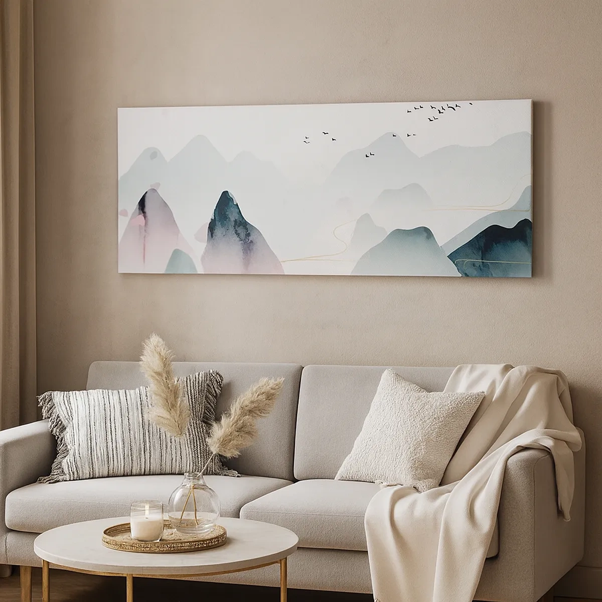 Schilderen op canvas - Over de toppen - 30x30 cm