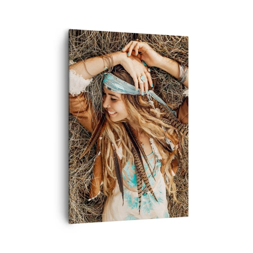 Schilderen op canvas - Op weg naar de zomer van de liefde - 70x100 cm