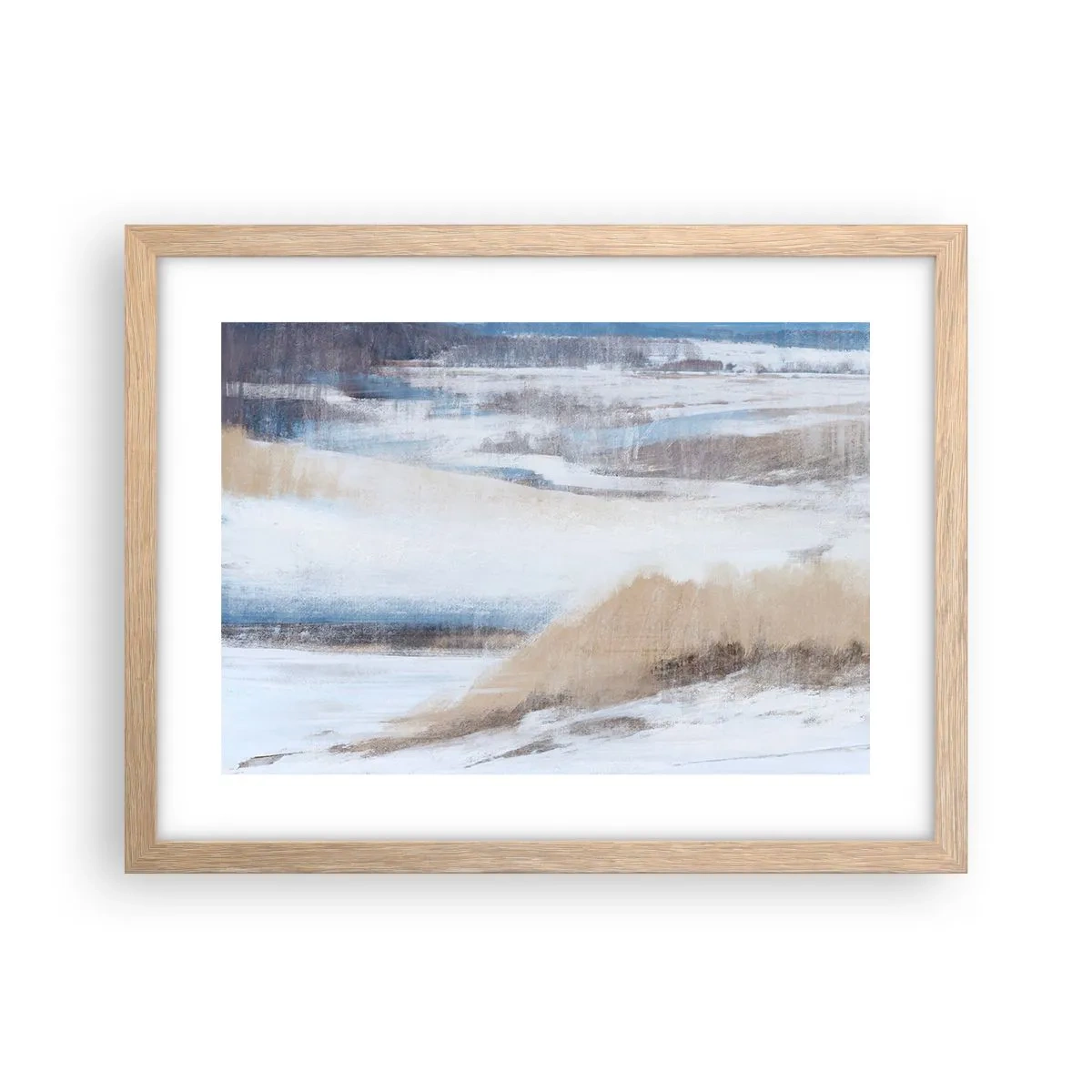 Een poster in een licht eiken lijst - Winterse compositie - 40x30 cm