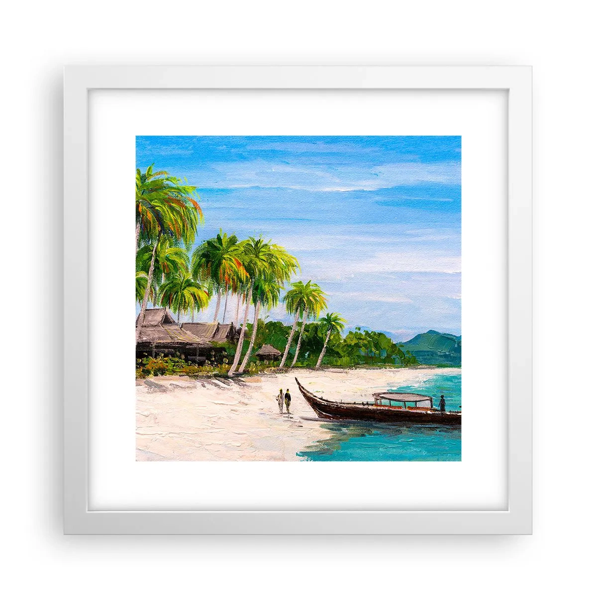 Poster in een witte lijst - Een exotische droom - 30x30 cm