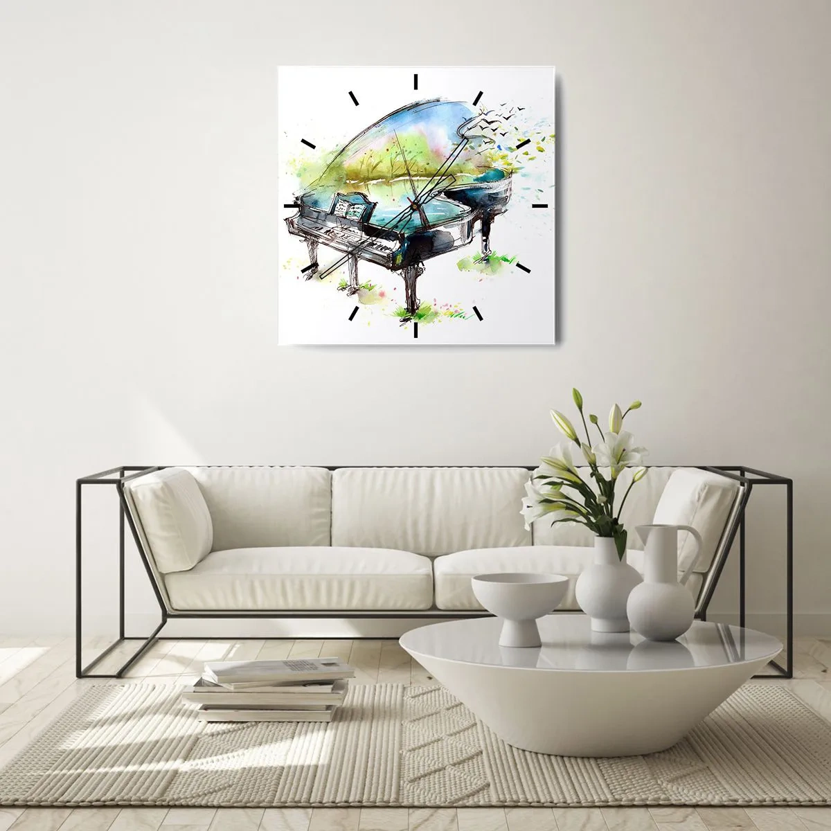 Wandklok - Klok - Betoverd in muziek - 40x40 cm