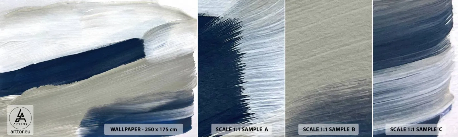 Fotobehang Staaltje Standard Eco - Ontmoeting met witheid - Deel, Minimalistisch, Modern - 100x30 cm