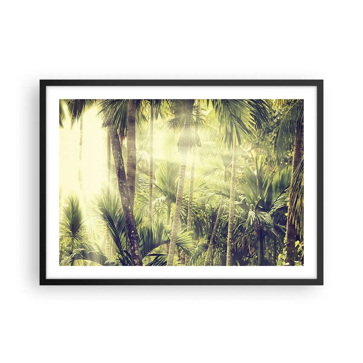 Poster in een zwarte lijst - In groene hitte - 70x50 cm