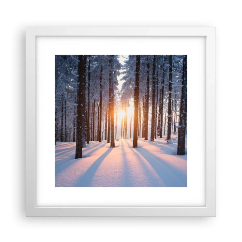 Poster in een witte lijst - Duidelijk in zwart-wit - 30x30 cm