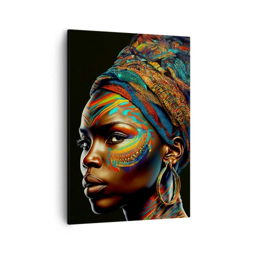Schilderen op canvas - Afrikaanse koningin - 50x70 cm