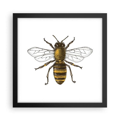 Poster in een zwarte lijst - Mooi en goed - 30x30 cm