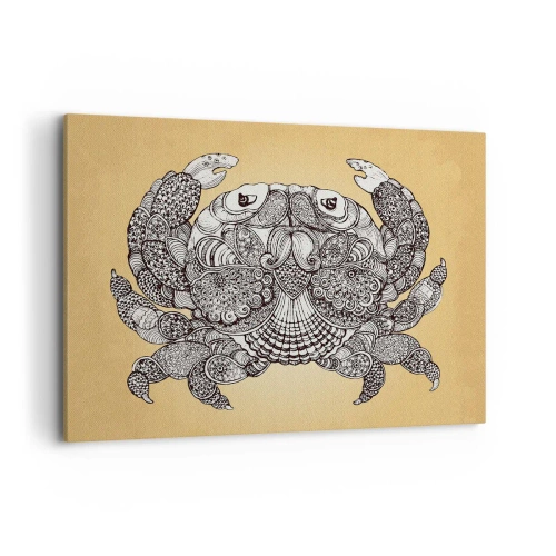 Schilderen op canvas - Verhalen van meneer Krabs - 100x70 cm