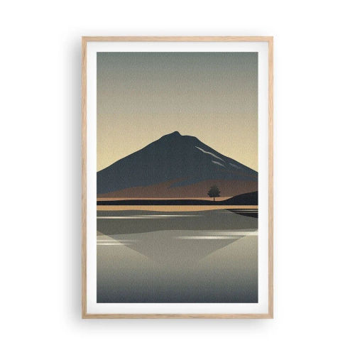 Een poster in een licht eiken lijst - Spiegelreflectie - 61x91 cm