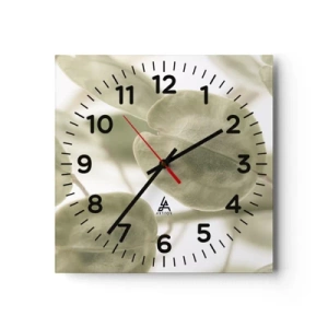 Wandklok - Klok - In het begin waren er bladeren... - 40x40 cm