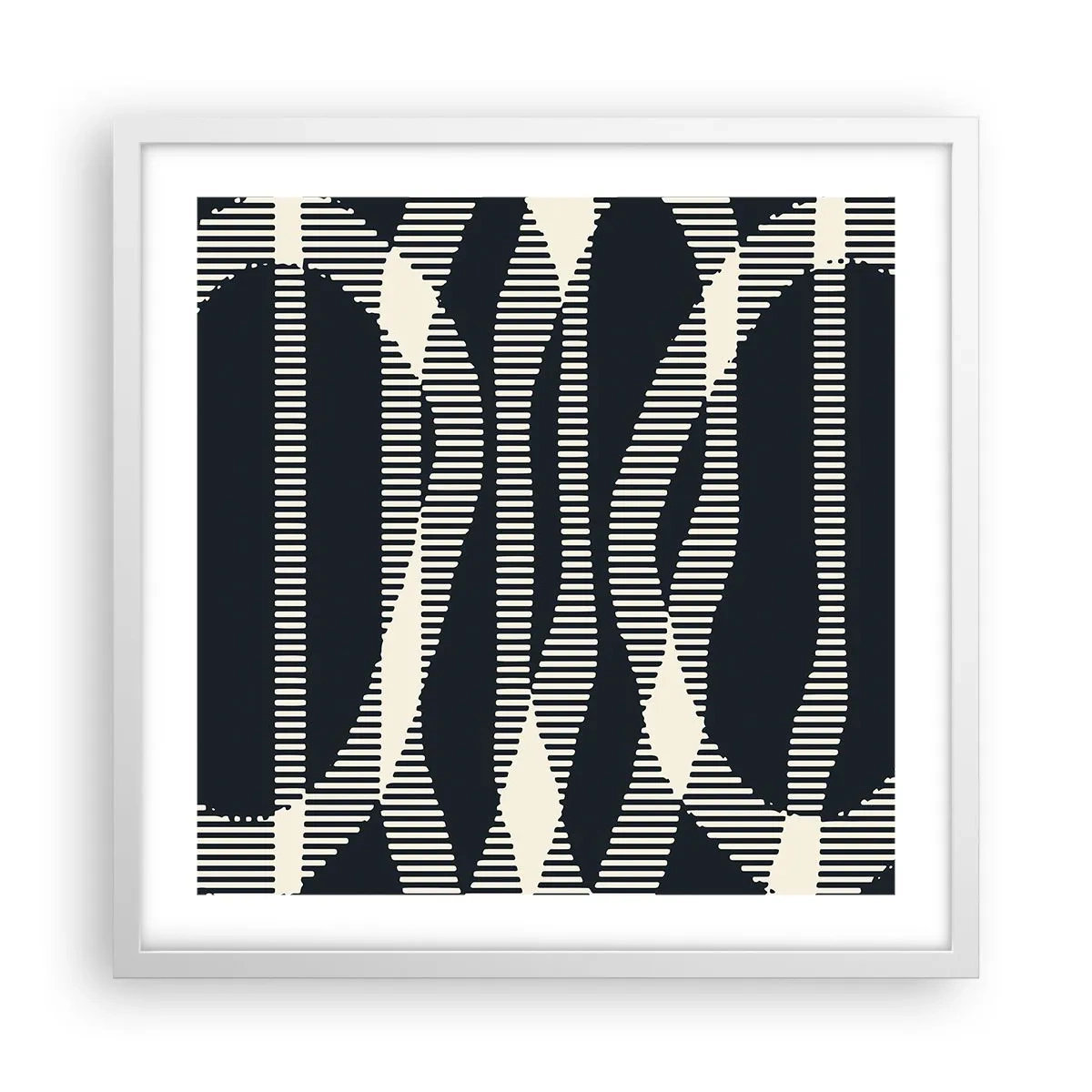 Poster in een witte lijst - Een poging om de duisternis te doorbreken - 50x50 cm