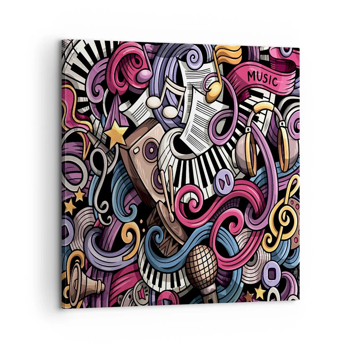 Schilderen op canvas - Ingewikkelde melodie - 60x60 cm