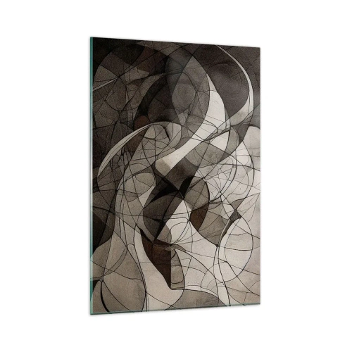 Schilderen op glas - Circulatie van aardekleuren - 80x120 cm