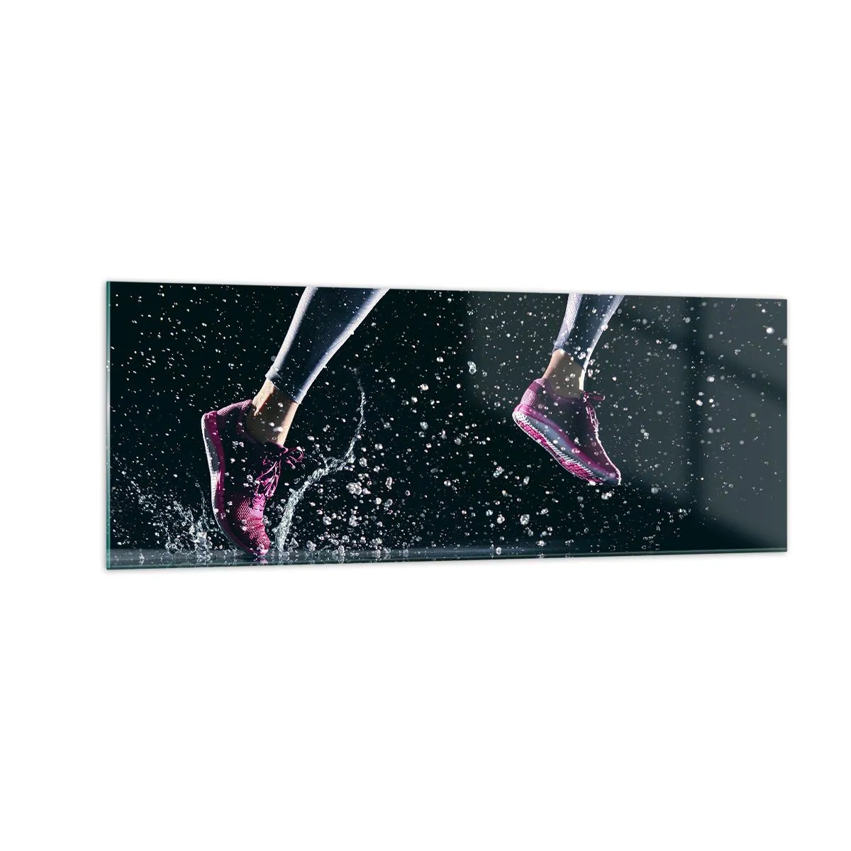 Schilderen op glas - Hoeveel kracht in de benen - 140x50 cm