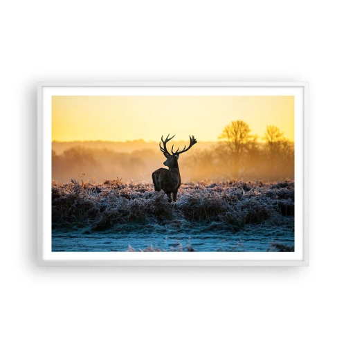 Poster in een witte lijst - Gekroond op zijn landgoed - 91x61 cm
