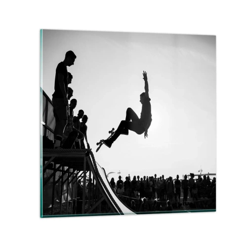 Schilderen op glas - Helden en kijkers - 60x60 cm