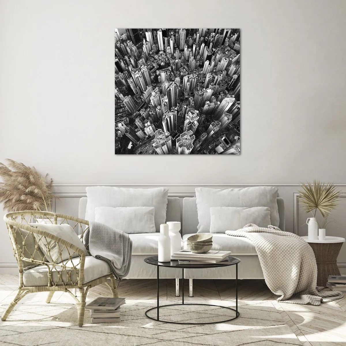 Schilderen op glas - Nog steeds hoger en hoger - 70x70 cm