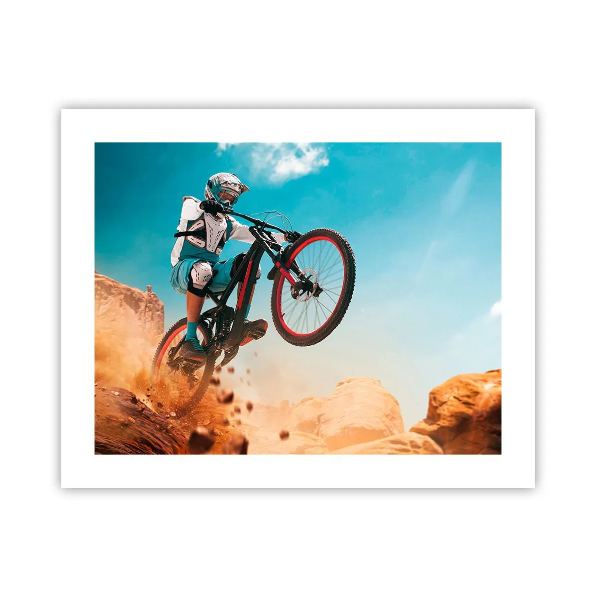 Poster - Fiets waanzin demon - 50x40 cm
