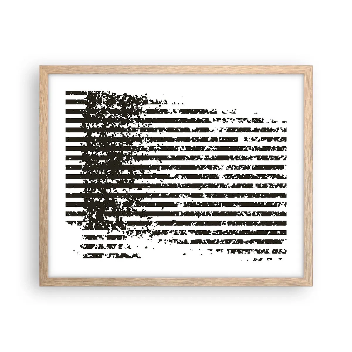 Een poster in een licht eiken lijst - Ritme en ruis - 50x40 cm